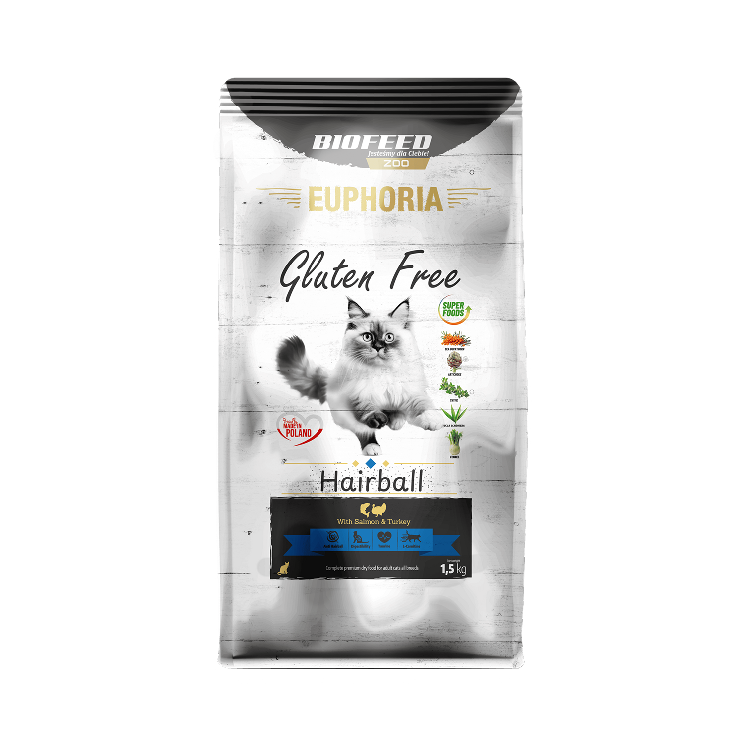 Granule s morkou a lososom pre mačky (Anti Hairball)