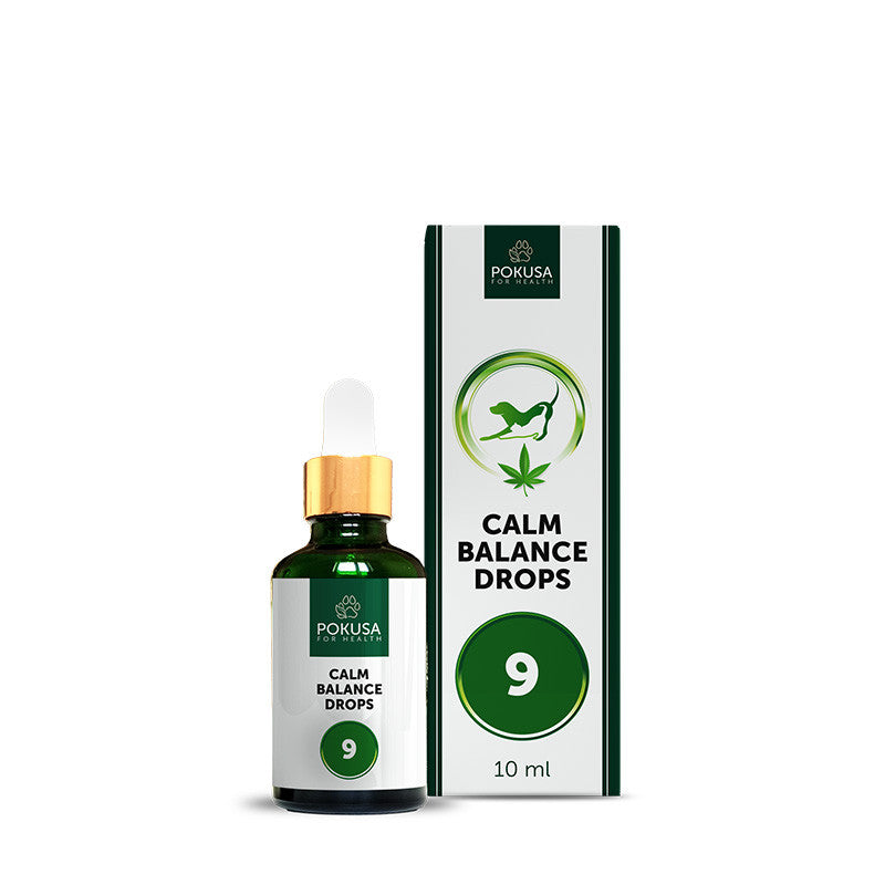 Upokojujúce kvapky s konopným olejom pre psov a mačky 9 % - 10 ml