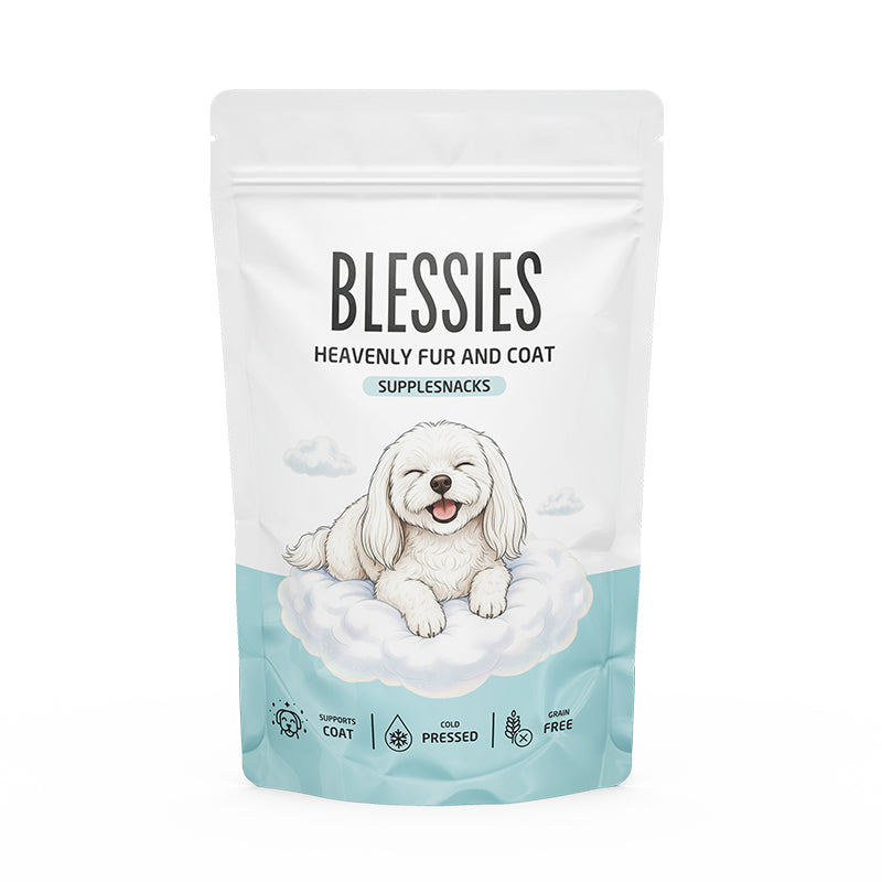 Maškrty na podporu kože a srsti pre psov (Blessies Heavenly Fur and Coat)