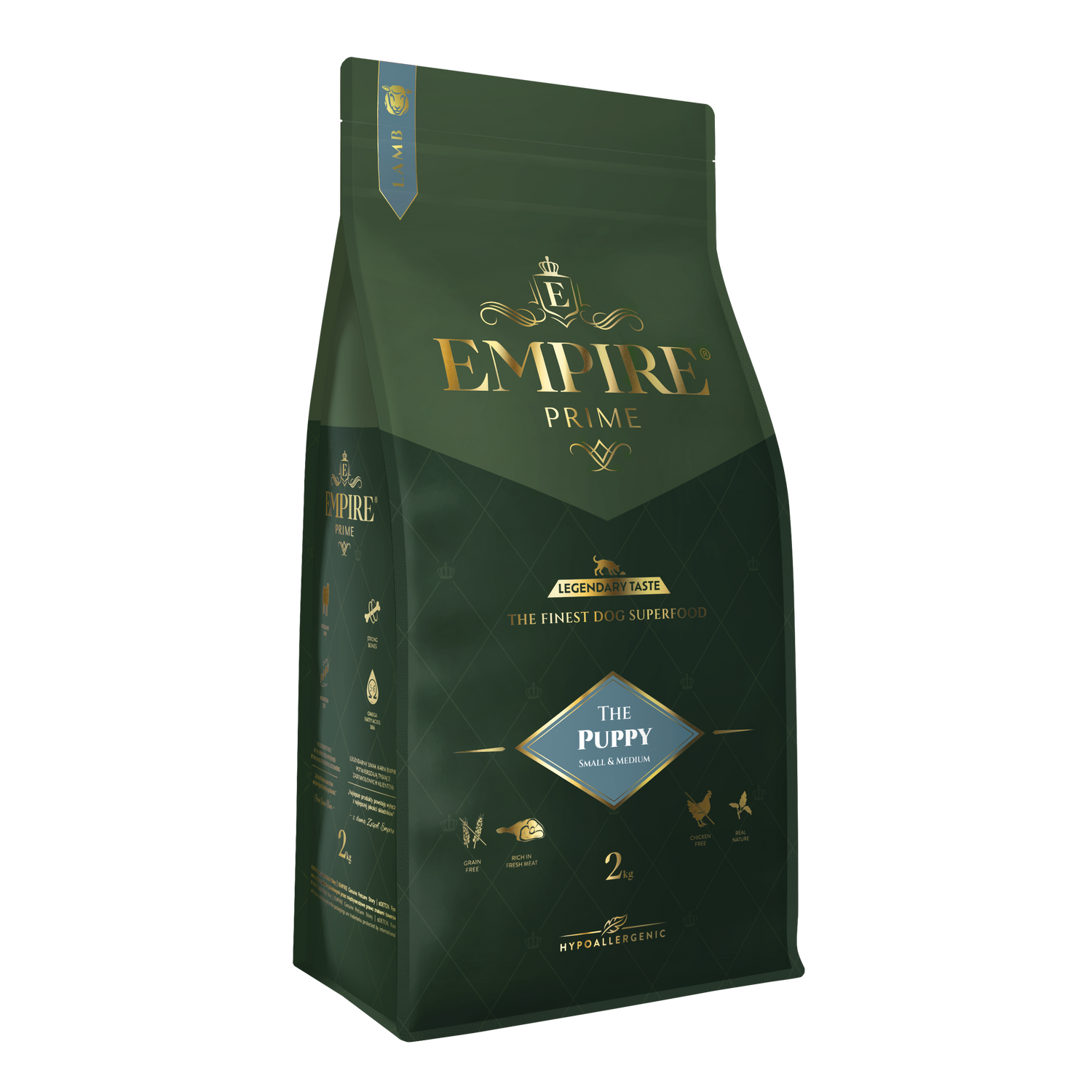 EMPIRE PRIME – Šteňa – Malé a stredné plemená | Granule pre psov bez obilia